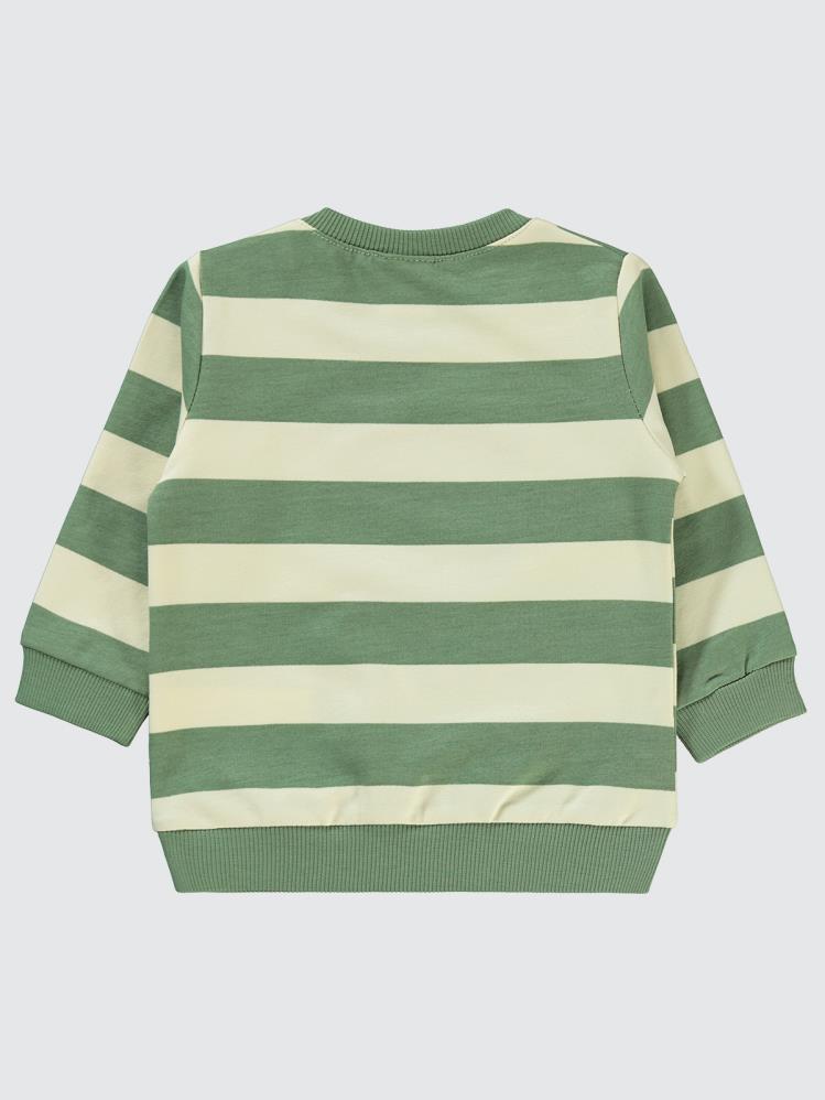 Civil Baby Çizgili 6-18 Ay Sweatshirt - Haki