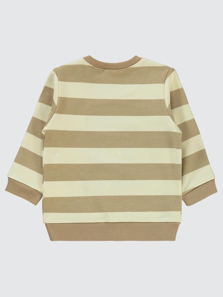Civil Baby Çizgili 6-18 Ay Sweatshirt - Kahverengi