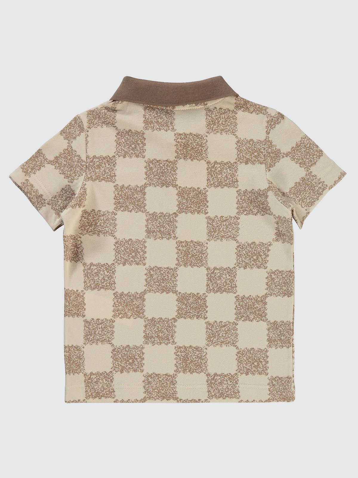 Civil Boys Dama Desenli The Road Baskılı 2-5 Yaş Tişört - Bordo