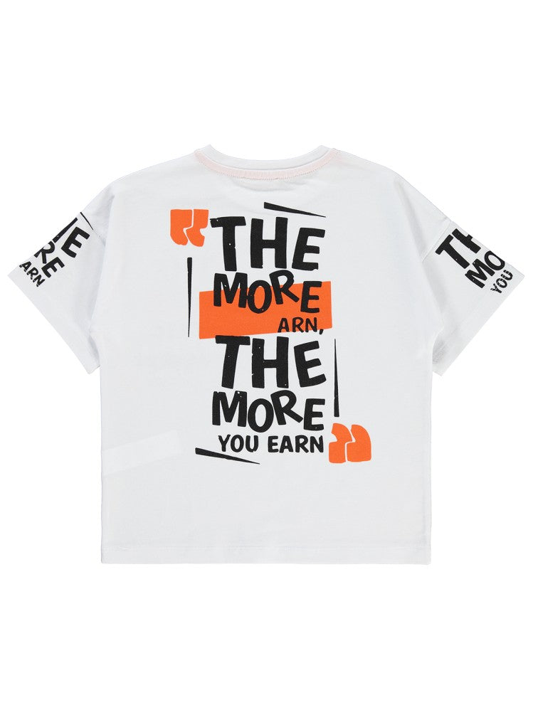 Civil Boys The More Baskılı 10-13 Yaş Tişört - Beyaz