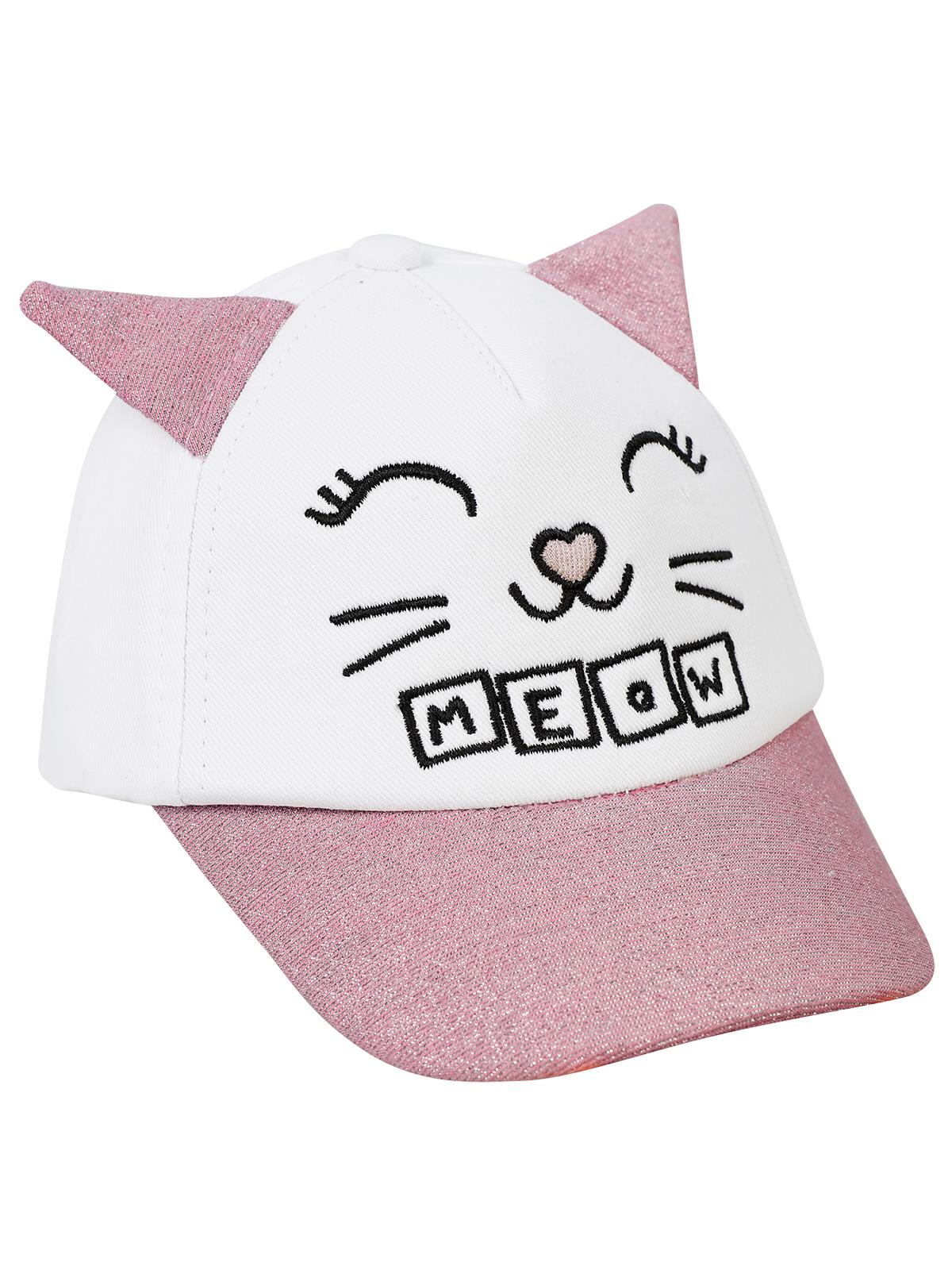 Cat 0-24 Ay Bebek Kep Şapka - Beyaz-Pembe