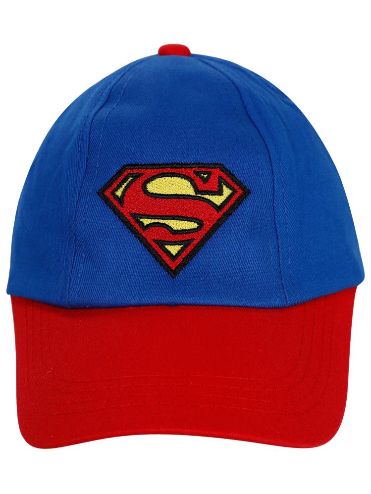 Süperman 6-9 Yaş Erkek Kep Şapka - Mavi