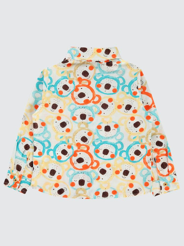 Civil Boys Koala Baskılı 2-5 Yaş Gömlek - Bej