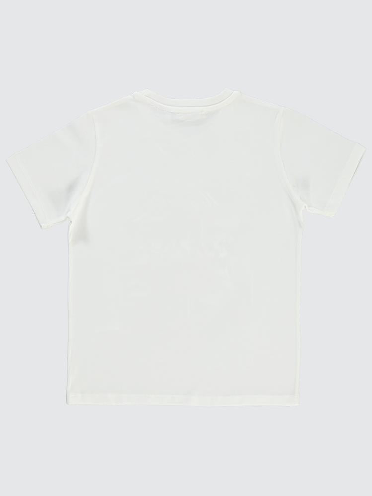 Hogwarts Logo Baskılı 10-13 Yaş Tişört - Ekru