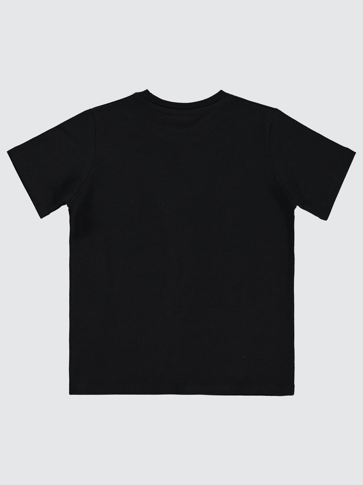 Superman Şimşek Baskılı 6-9 Yaş Tişört - Siyah