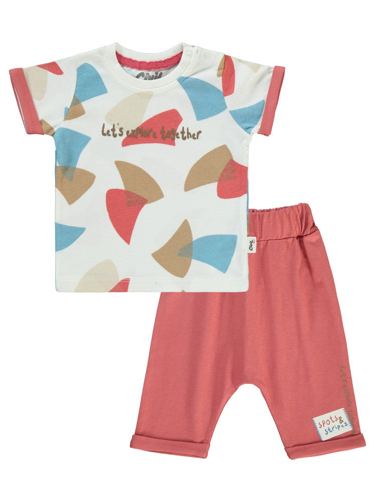 Civil Baby Colored Figures Kaprili 6-18 Ay Takım - Bordo