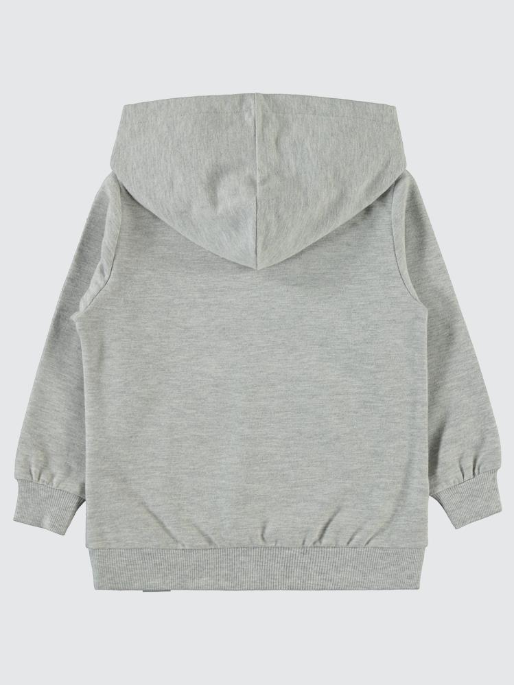 Civil Boys Qr Kod Etiketli Kapşonlu 2-5 Yaş Sweatshirt - Gri