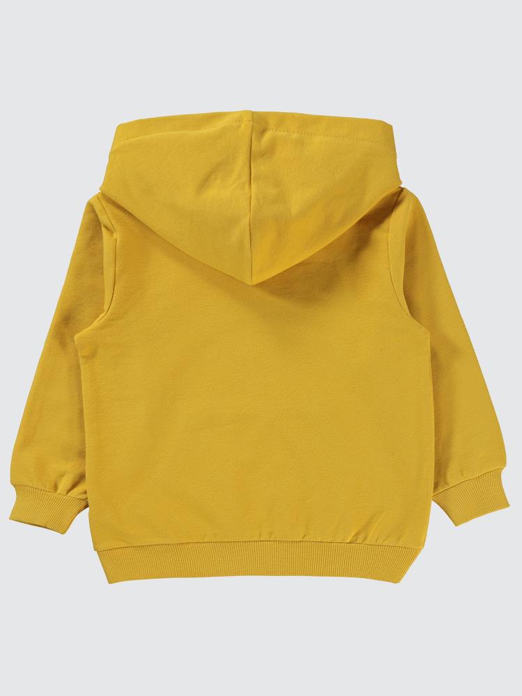 Civil Boys Qr Kod Etiketli Kapşonlu 2-5 Yaş Sweatshirt - Hardal