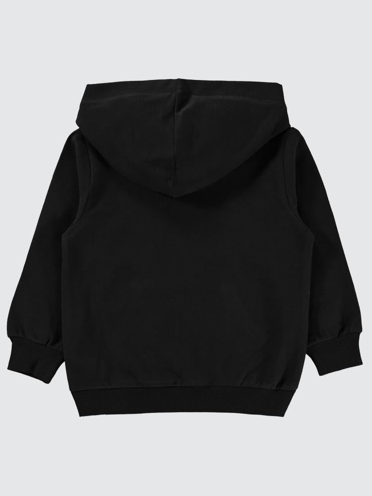 Civil Boys Qr Kod Etiketli Kapşonlu 2-5 Yaş Sweatshirt - Siyah