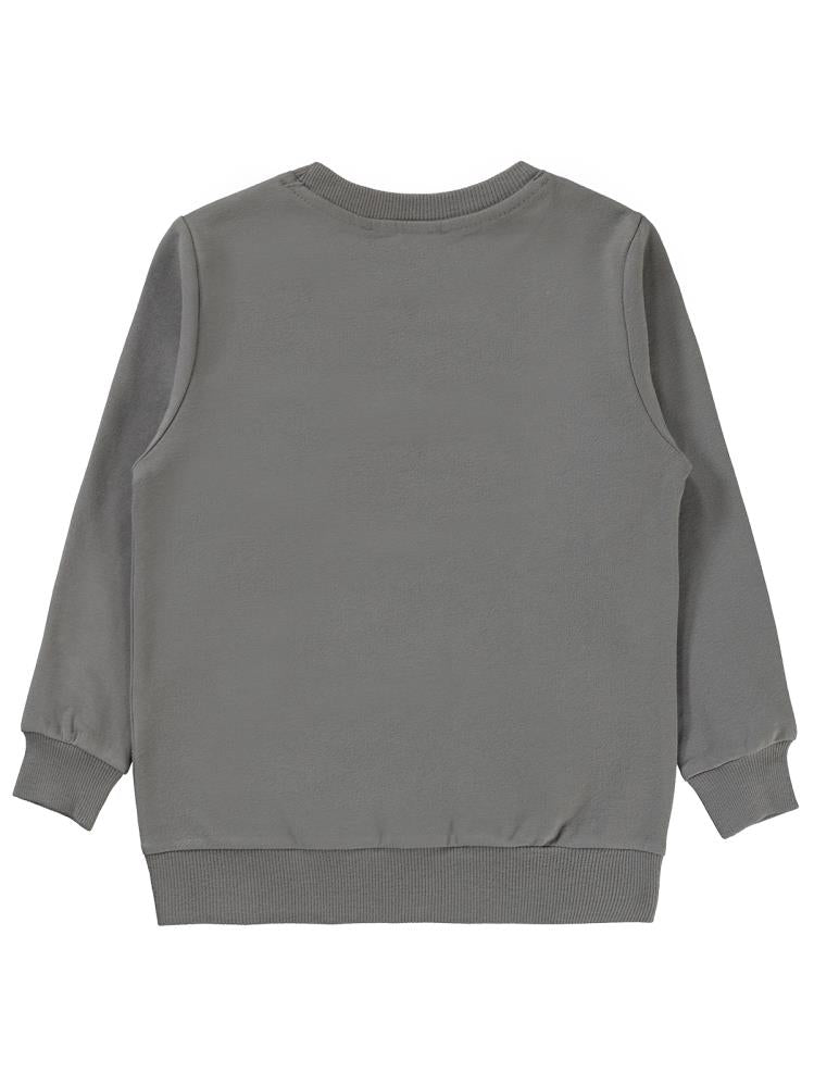 Civil Boys Qr Kod Etiketli 2-5 Yaş Sweatshirt - Gri