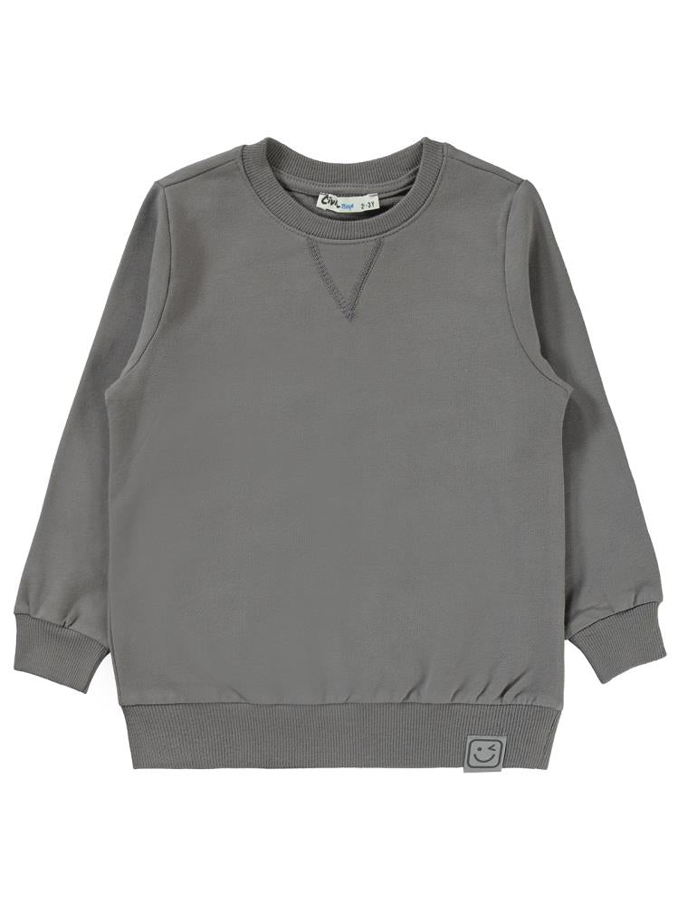 Civil Boys Qr Kod Etiketli 2-5 Yaş Sweatshirt - Gri