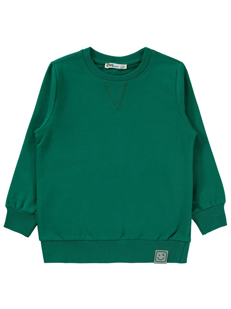 Civil Boys Qr Kod Etiketli 2-5 Yaş Sweatshirt - Yeşil