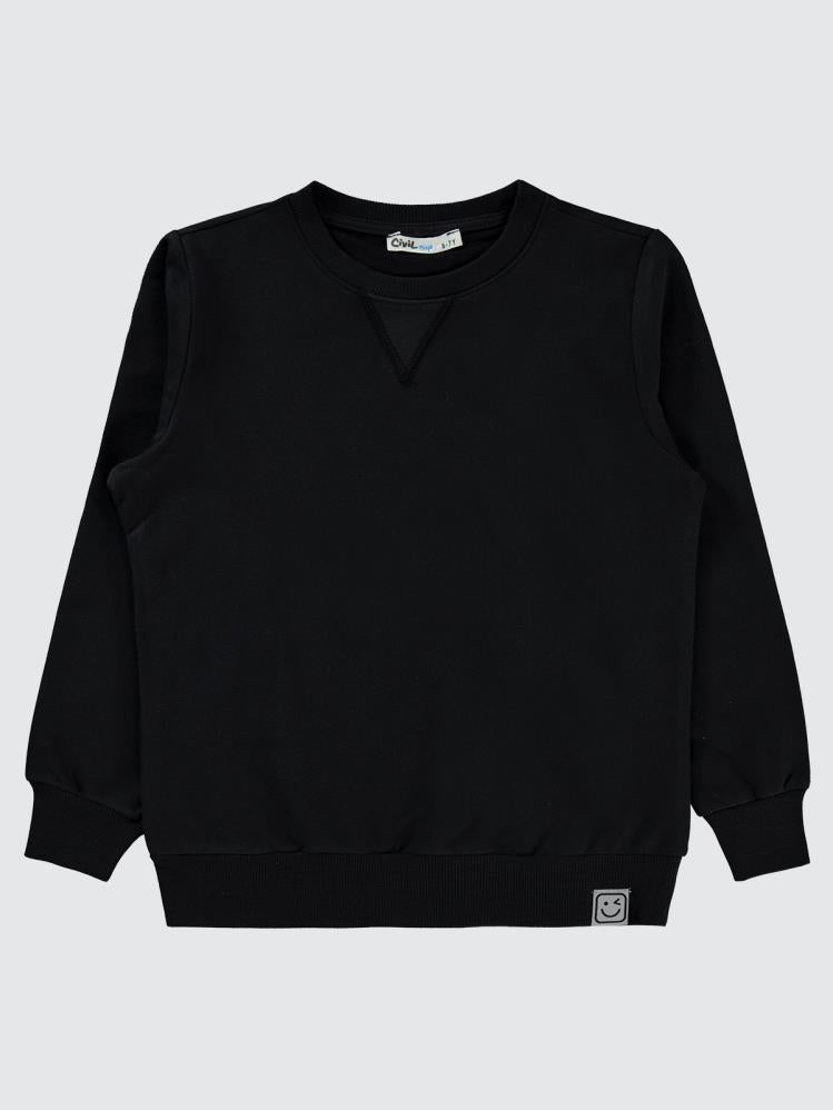 Civil Boys Qr Kod Etiketli 10-13 Yaş Sweatshirt - Siyah