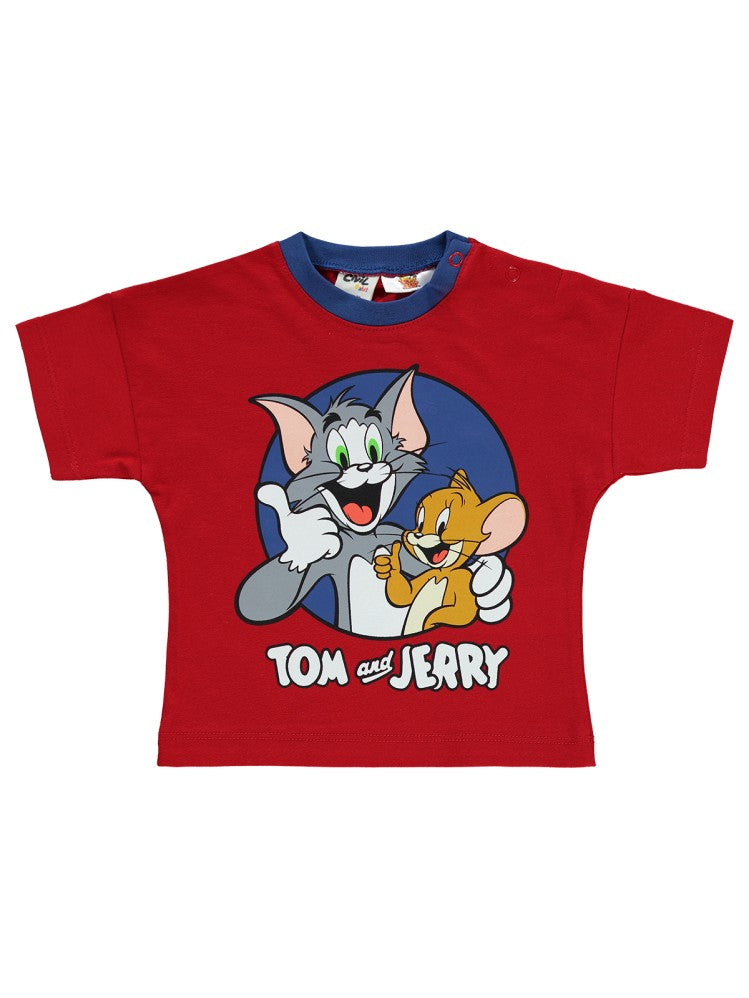Tom and Jerry Baskılı 6-18 Ay Takım - Kırmızı