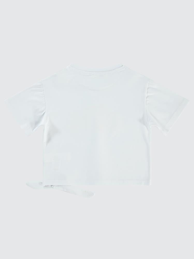 Civil Girls Cute Papatya Nakışlı 10-13 Yaş Tişört - Beyaz