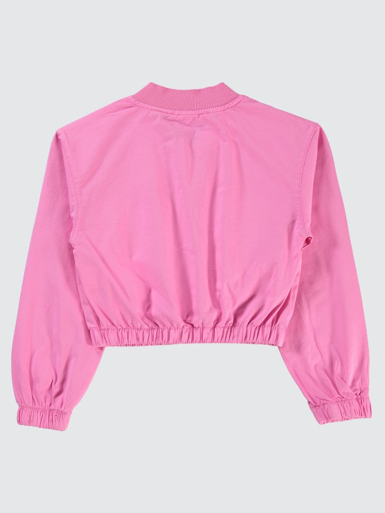 Civil Girls Crop 6-9 Yaş Ceket - Pembe