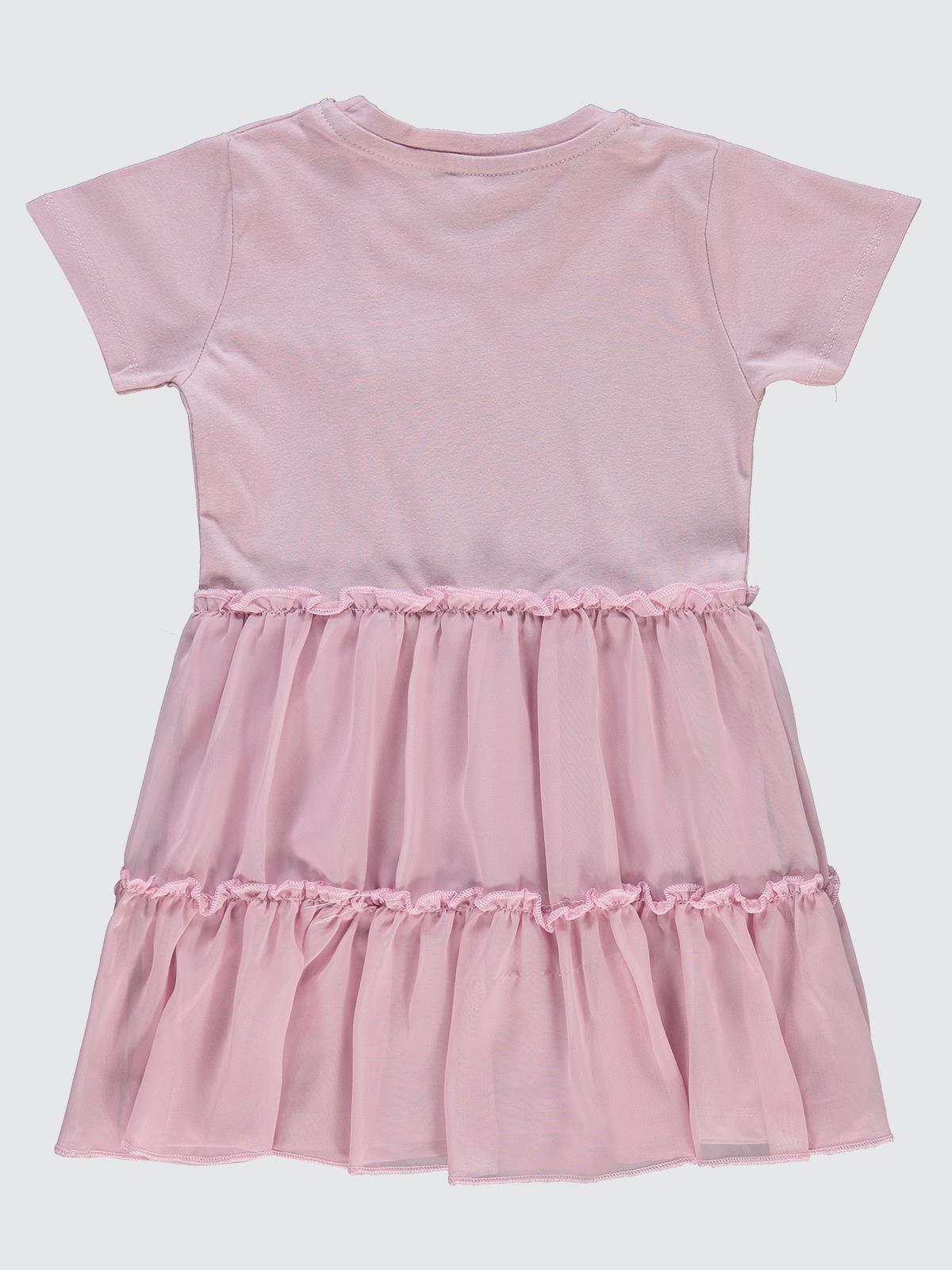 Civil Girls Fırfırlı Aksesuarlı 2-5 Yaş Elbise - Lila