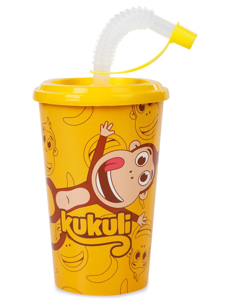 Kukuli Kapaklı Pipetli Bardak 400 ml