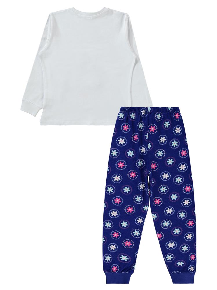 Civil Girls Papatya Desenli 6-9 Yaş Pijama Takımı - Mavi
