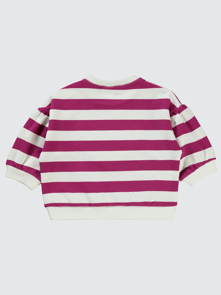 Civil Baby Kalp Nakışlı 6-18 Ay Sweatshirt - Lila