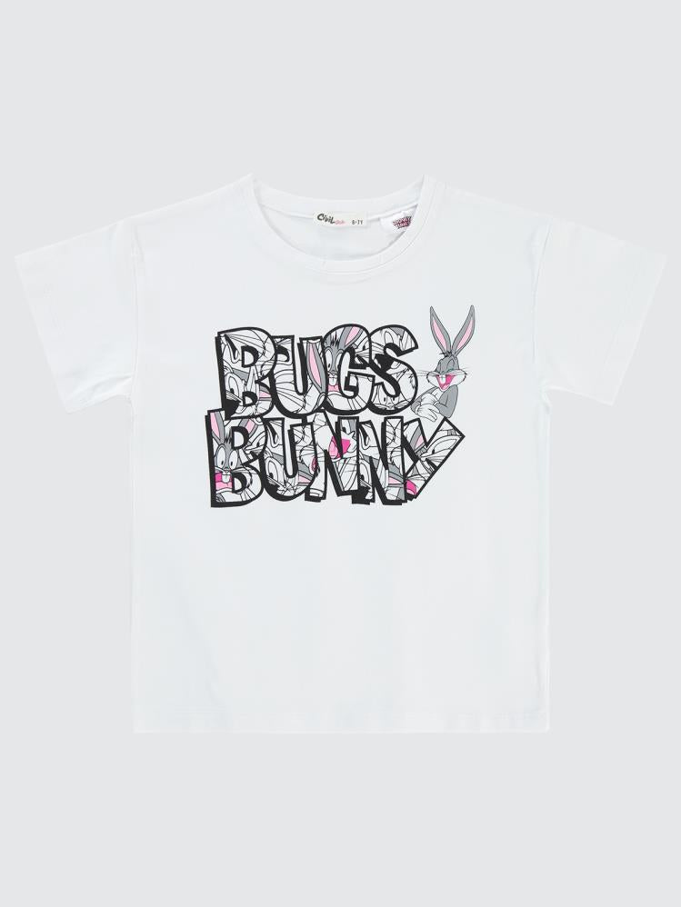 Bugs Bunny 6-9 Yaş Tişört - Beyaz