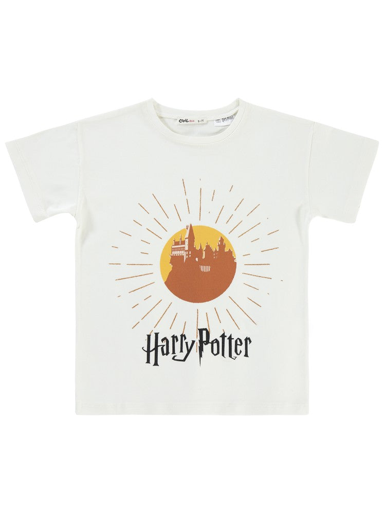 Harry Potter 10-13 Yaş Tişört - Ekru