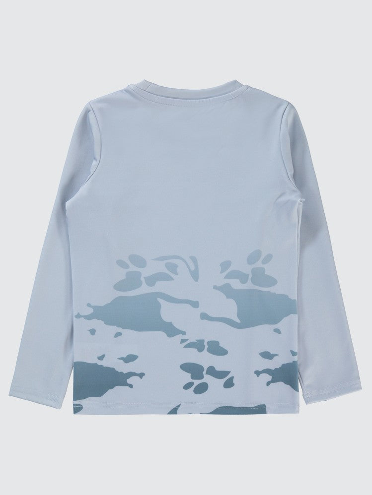 Civil Boys Kamuflaj Desen Baskılı 6-9 Yaş Sweatshirt - Gri