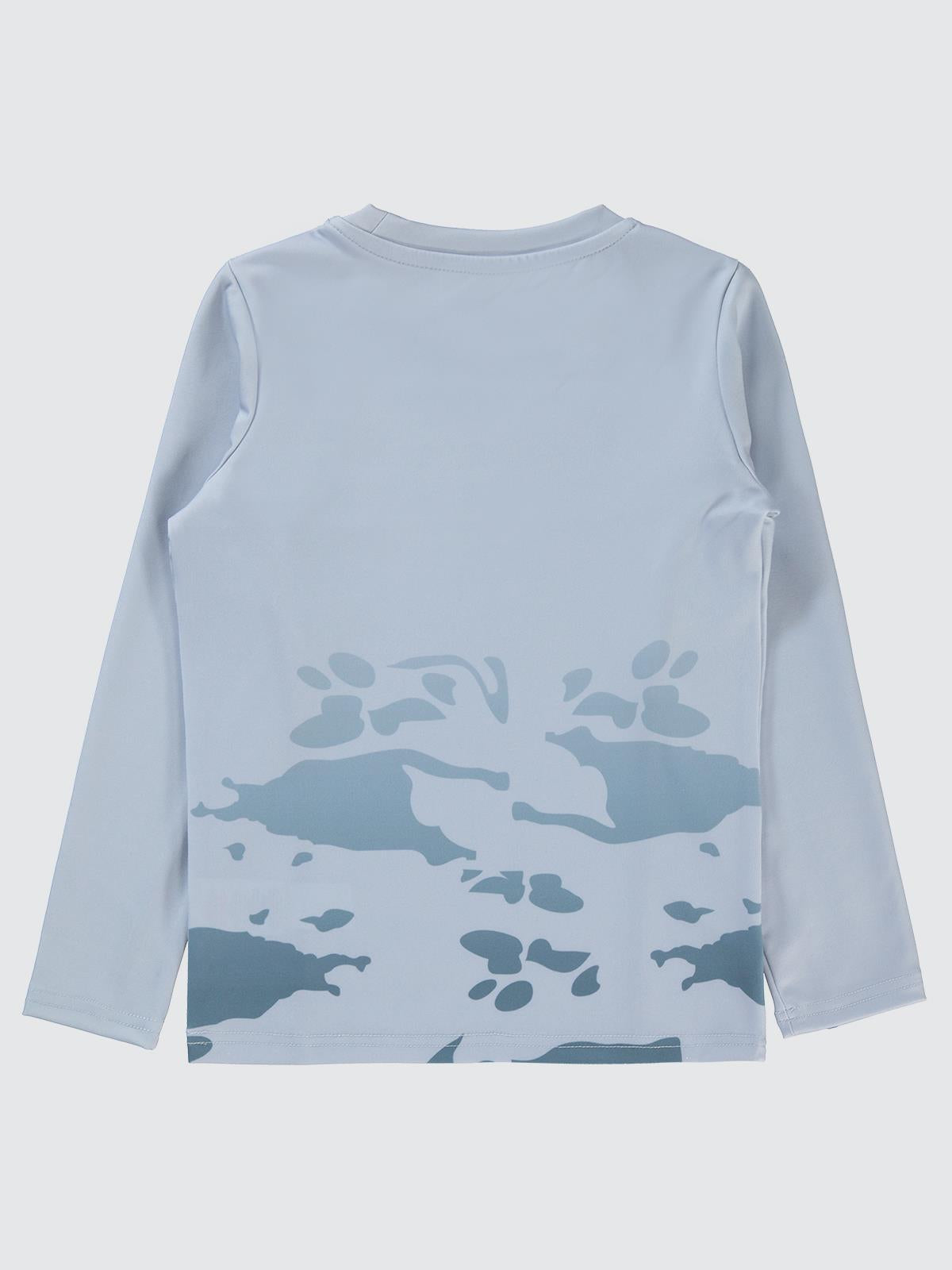 Civil Erkek Çocuk Kamuflaj Desen Baskılı Sweatshirt | İnterlok | Okul Kreş ve Günlük Kullanım - Gri