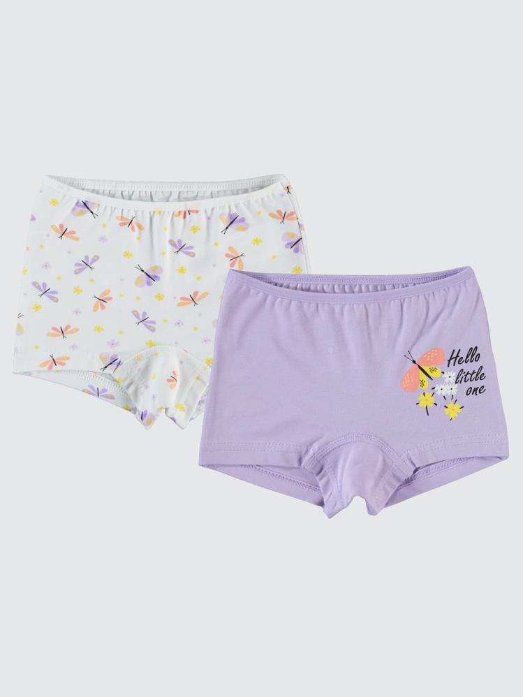 Civil Girls Butterfly 2-10 Yaş 2'li Boxer Set