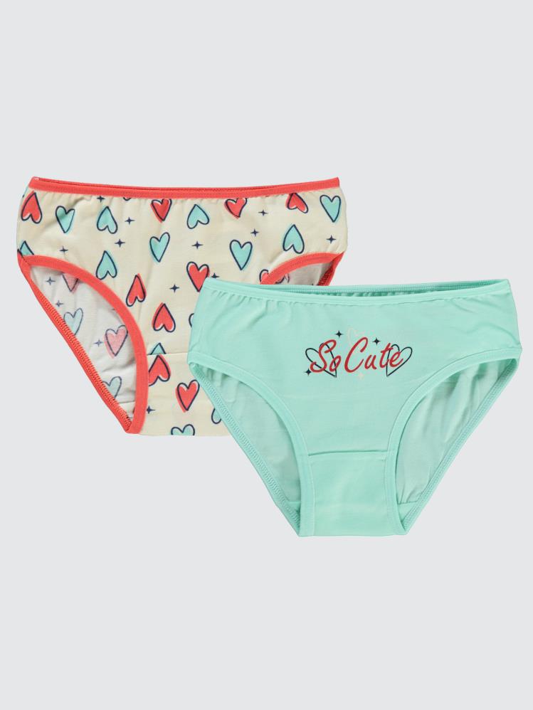 Civil Girls Cute 2-10 Yaş 2'li Külot Set