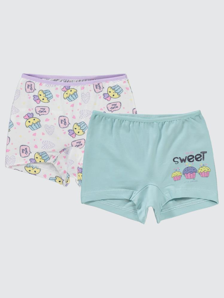 Civil Girls Sweet 2-10 Yaş 2'li Boxer Set
