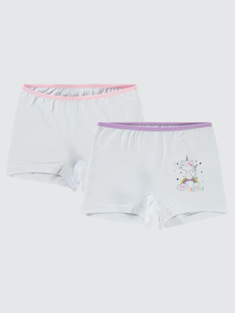 Civil Girls Unicorn 2-10 Yaş 2'li Boxer Set