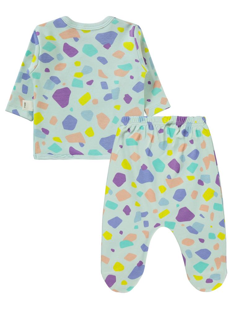 Civil Baby Renkli Parçalar Empirme Zıbın Takımları - Yeşil