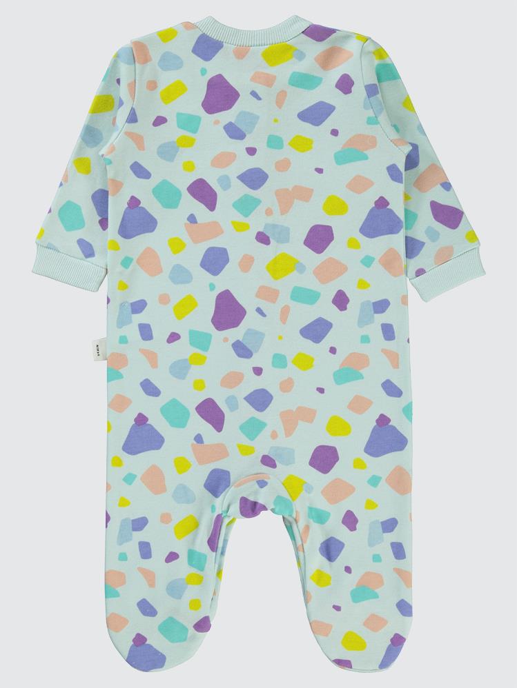 Civil Baby Renkli Parçalar Empirme Patikli 1-6 Ay Tulum - Yeşil
