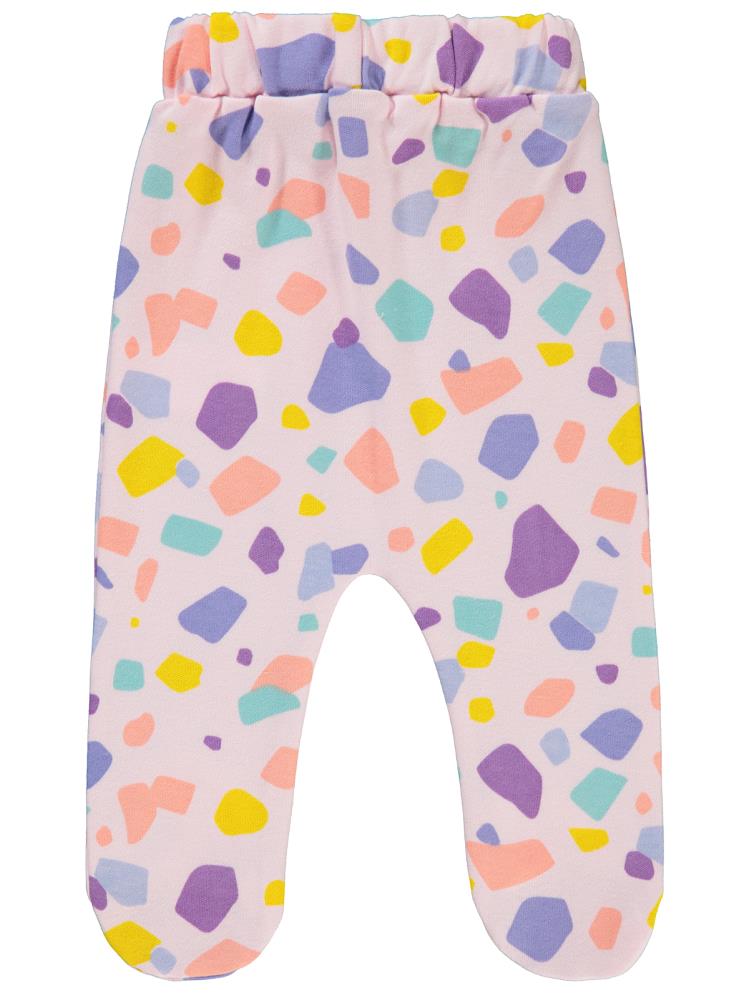 Civil Baby Renkli Parçalar Empirme Patikli 1-6 Ay Tek Alt Bebe - Pembe