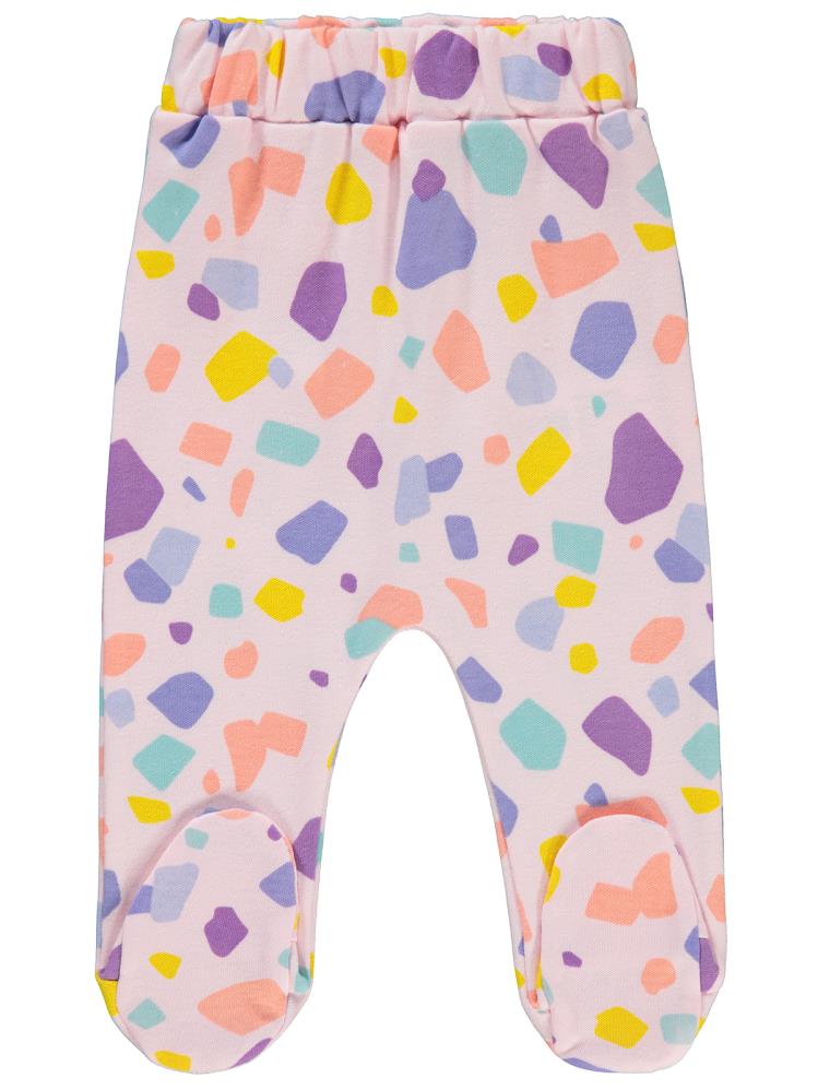 Civil Baby Renkli Parçalar Empirme Patikli 1-6 Ay Tek Alt Bebe - Pembe