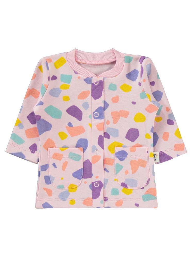Civil Baby Renkli Parçalar Empirme 1-6 Ay Pijama Takımı - Pembe