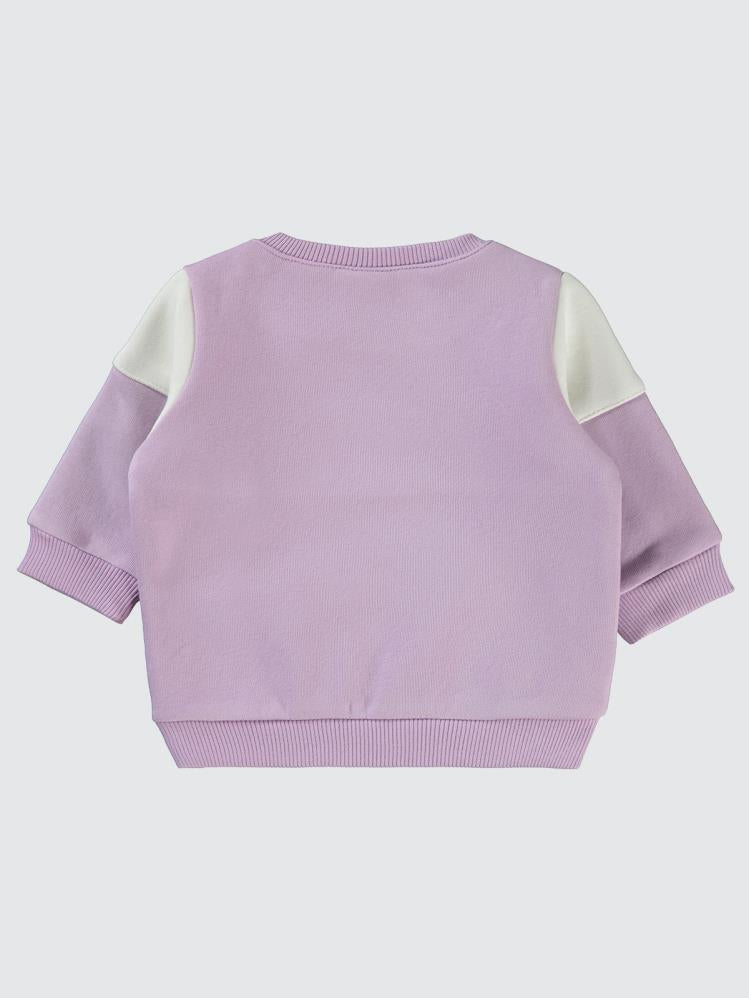 Civil Baby Yazı Baskılı 6-18 Ay Sweatshirt - Lila