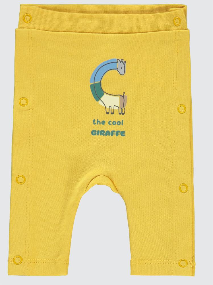 Civil Baby Zürafa Baskılı Prematüre Tek Alt Bebe - Sarı