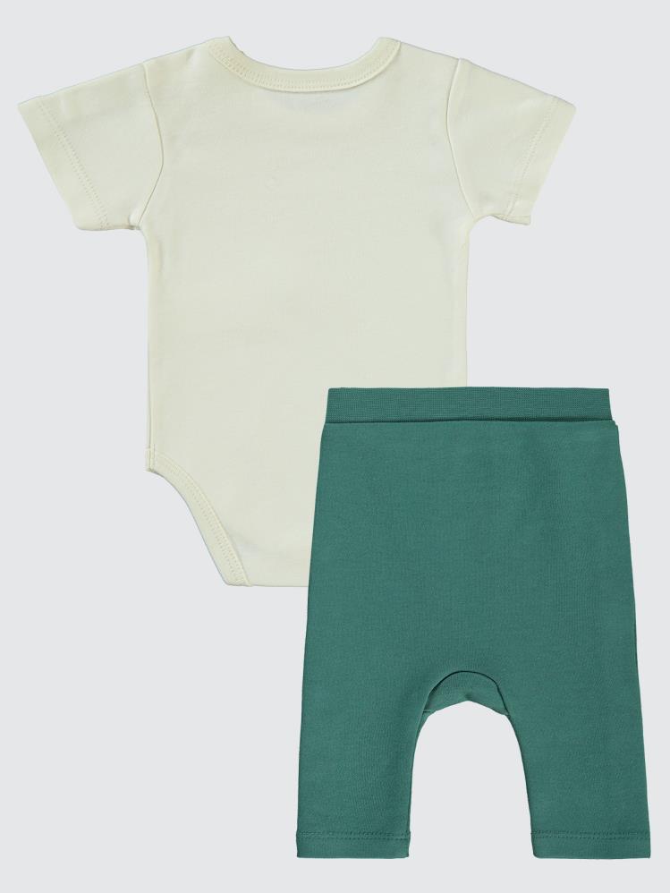 Civil Baby Zürafa Baskılı Prematüre Takım - Yeşil