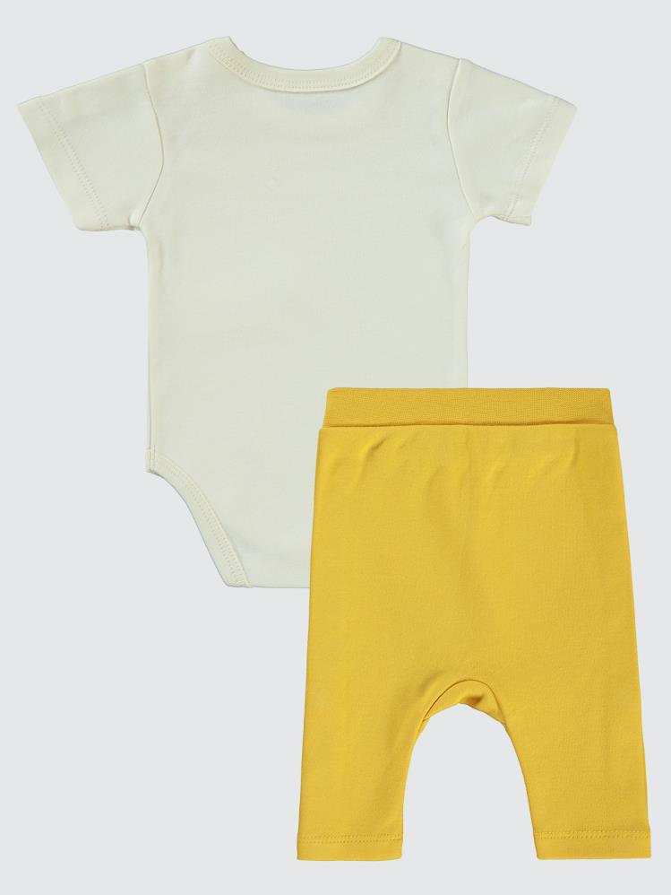 Civil Baby Zürafa Baskılı Prematüre Takım - Sarı