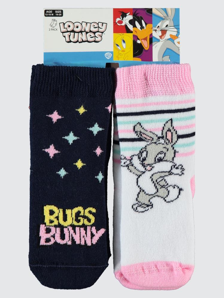 Bugs Bunny Havlu 0-24 Ay Bebek Kız Çorap Set