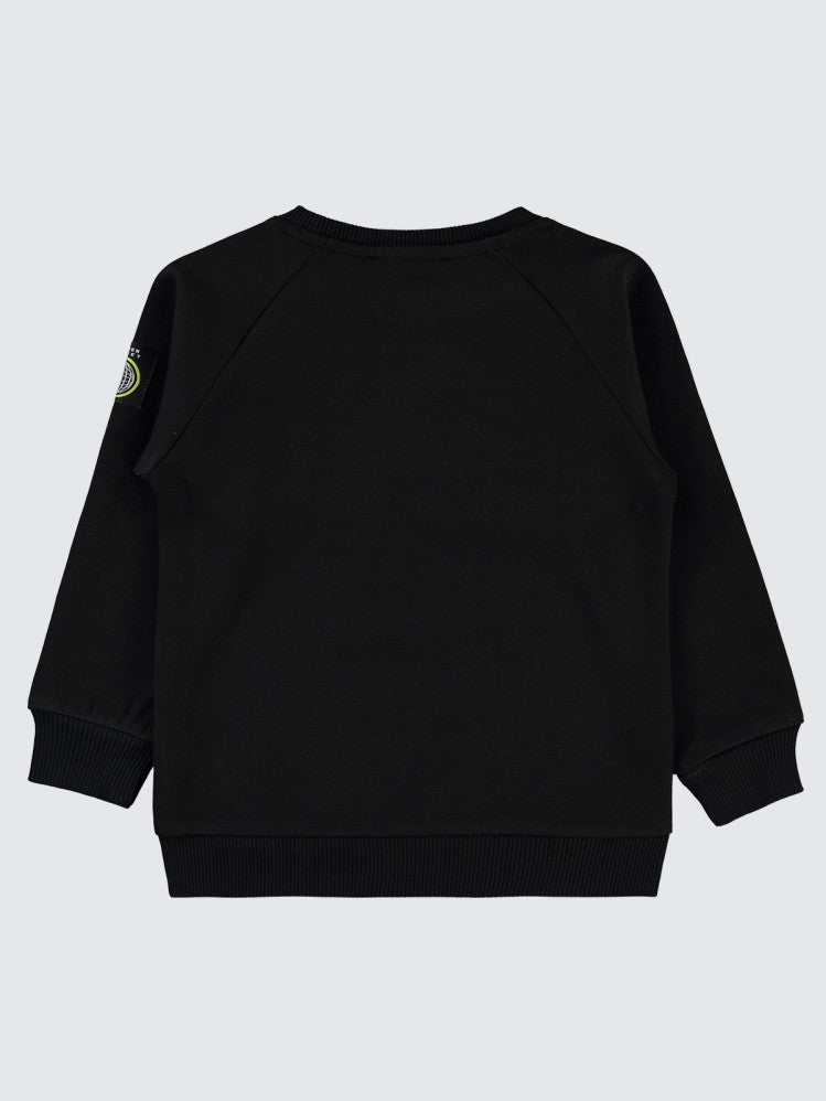 Civil Boys Player Baskılı 2-5 Yaş Sweatshirt - Siyah