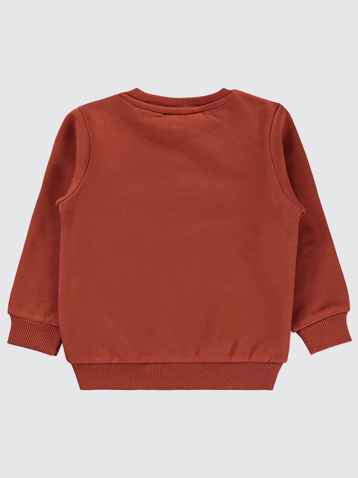 Civil Boys Emoji Baskılı 2-5 Yaş Sweatshirt - Turuncu