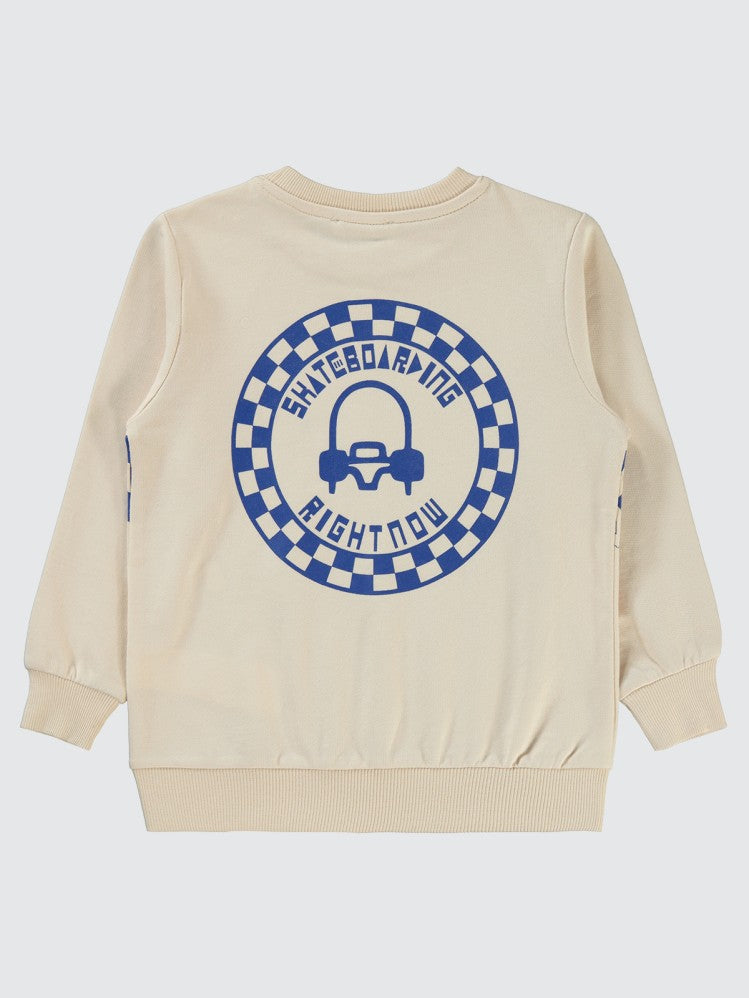 Civil Boys Skate Dama Baskılı 2-5 Yaş Sweatshirt - Gri