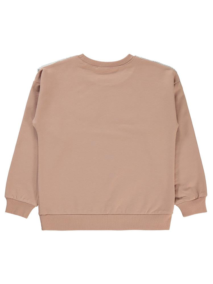 Civil Girls 2 İplik Yakalı 6-9 Yaş Sweatshirt - Turuncu