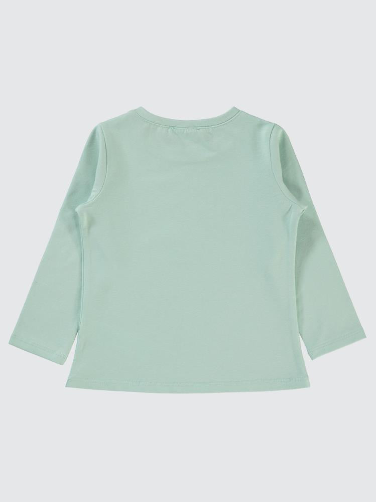 Civil Girls Hello Cute Baskılı 2-5 Yaş Sweatshirt - Yeşil