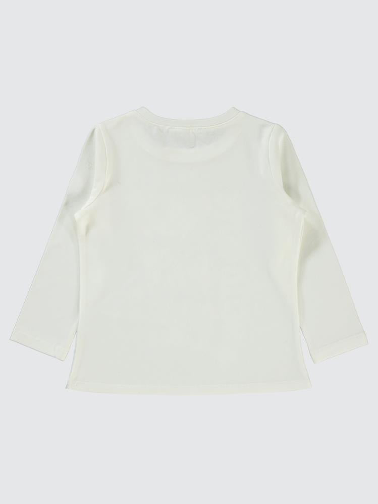 Civil Girls Hello Cute Baskılı 2-5 Yaş Sweatshirt - Ekru