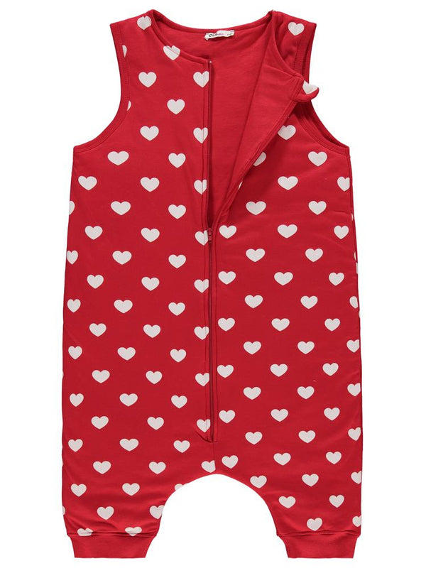 Civil Girls Kalp Empirme Ribanalı 6-9 Yaş Uyku Tulumu - Kırmızı
