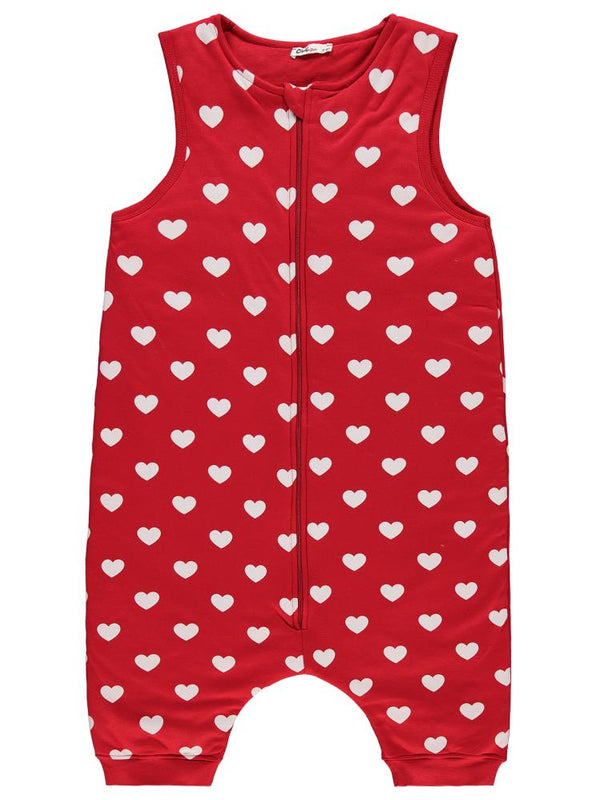Civil Girls Kalp Empirme Ribanalı 6-9 Yaş Uyku Tulumu - Kırmızı